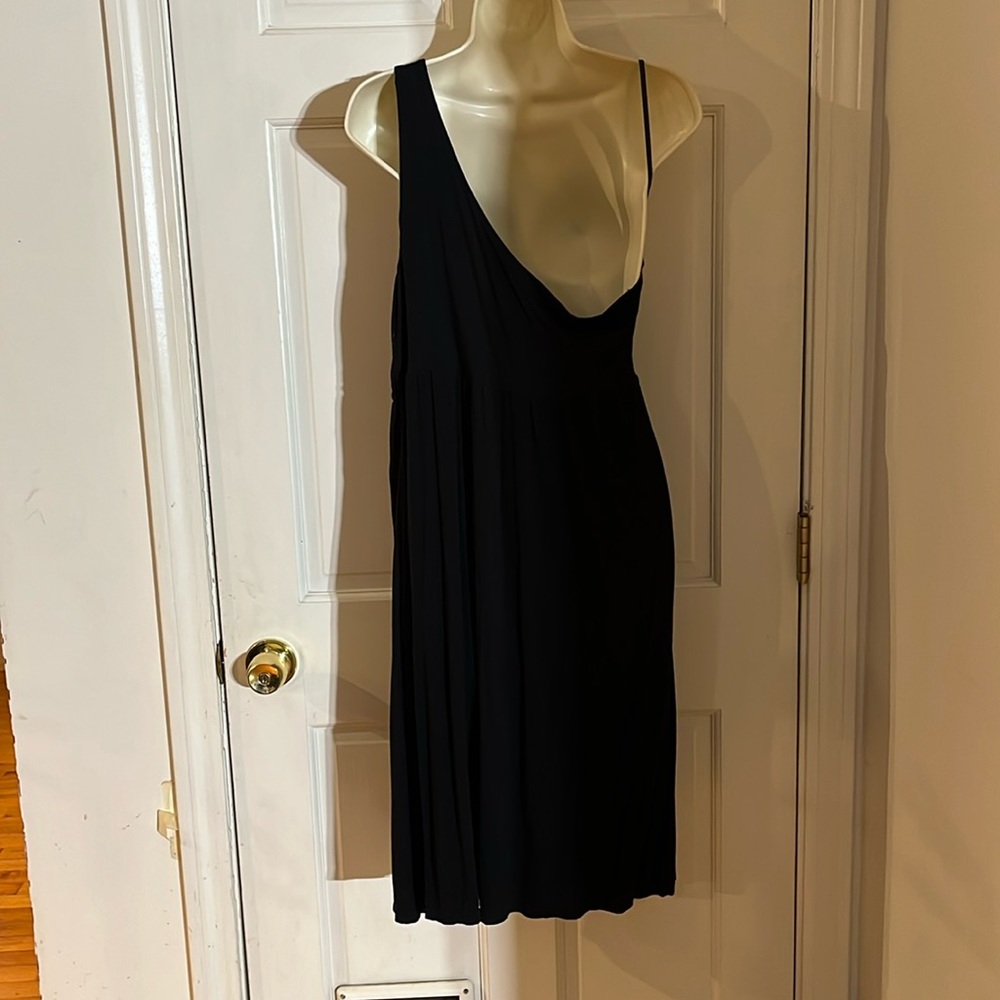 INC International Concepts size large  black one shoulder dress or swim cover up